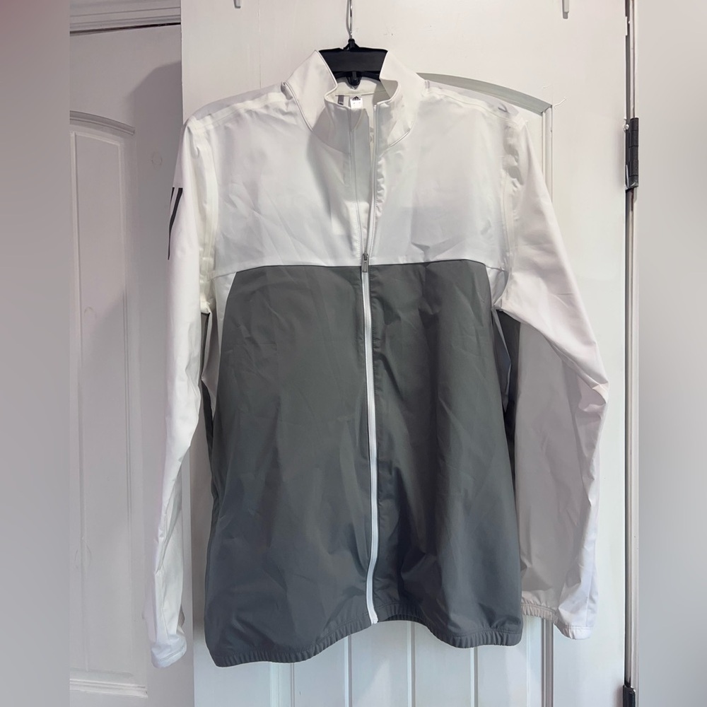 Adidas White and Gray Jacket Kid’s XL NWT
